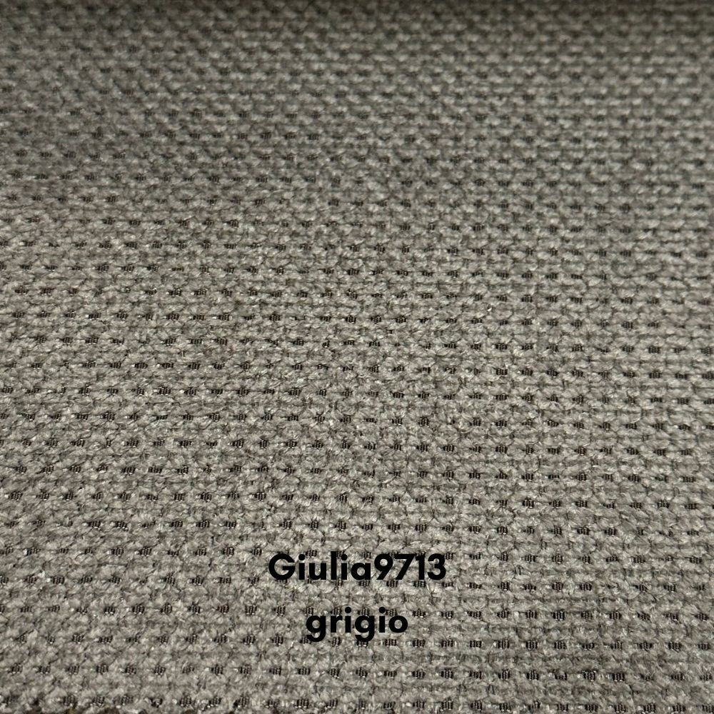 Divano Como II con penisola contenitore in tessuto giulia9713 grigio
