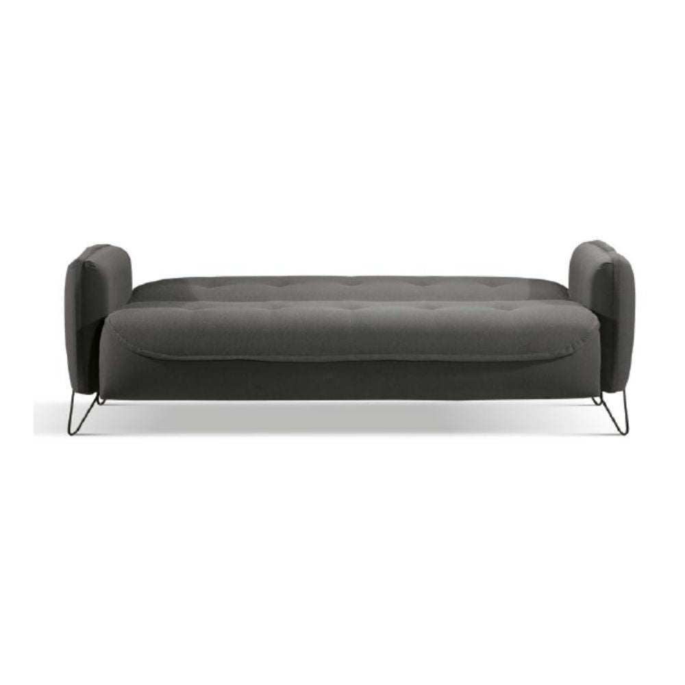 Divano Crown 3 posti ecopelle effetto nuvolato grigio 215x94x98h cm.