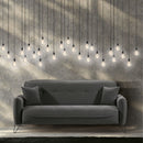 Divano Crown 3 posti ecopelle effetto nuvolato grigio 215x94x98h cm.