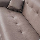 Divano Crown 3 posti ecopelle effetto nuvolato grigio 215x94x98h cm.