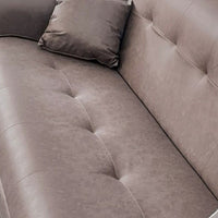 Divano Crown 3 posti ecopelle effetto nuvolato grigio 215x94x98h cm.