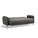 Divano Crown 3 posti ecopelle effetto nuvolato grigio 215x94x98h cm.