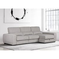 Divano Duke grigio penisola reversibile e funzione letto