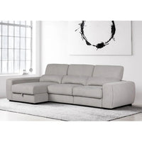Divano Duke grigio penisola reversibile e funzione letto