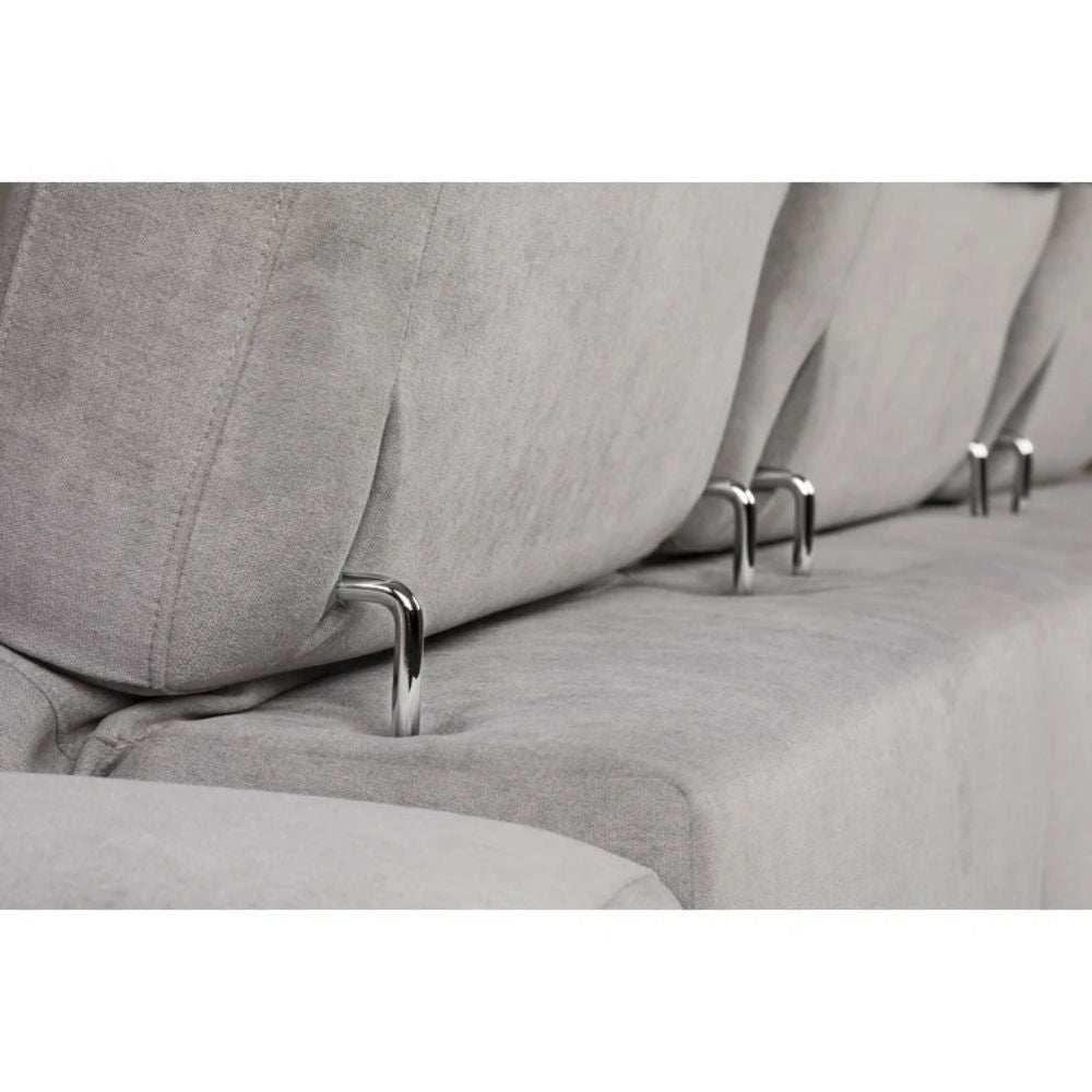 Divano Duke grigio penisola reversibile e funzione letto