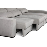 Divano Duke grigio penisola reversibile e funzione letto