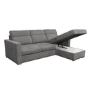 Divano Kendall con penisola reversibile letto estraibile grigio Barrel 90