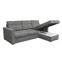 Divano Kendall con penisola reversibile letto estraibile grigio Barrel 90
