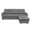 Divano Kendall con penisola reversibile letto estraibile grigio Barrel 90