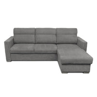 Divano Kendall con penisola reversibile letto estraibile grigio Barrel 90
