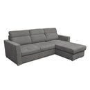 Divano Kendall con penisola reversibile letto estraibile grigio Barrel 90