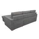 Divano Kendall con penisola reversibile letto estraibile grigio Barrel 90