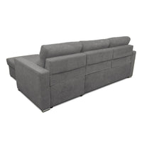 Divano Kendall con penisola reversibile letto estraibile grigio Barrel 90