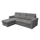 Divano Kendall con penisola reversibile letto estraibile grigio Barrel 90