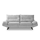 Divano Lena 3 posti con schienali basculanti in tessuto microfibra Caddy 600 grigio chiaro