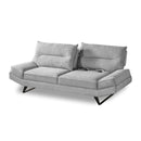 Divano Lena 3 posti con schienali basculanti in tessuto microfibra Caddy 600 grigio chiaro