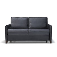 Divano letto 2 posti Alcona con contenitore in tessuto colore grigio