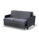 Divano letto 2 posti Alcona con contenitore in tessuto colore grigio