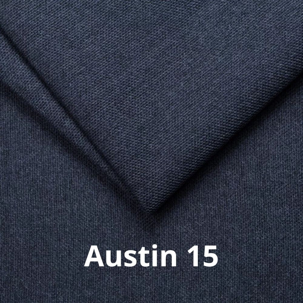 Divano letto 2 posti Marina contenitore in Austin 15 blu e piedi neri