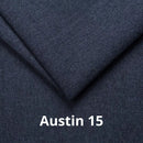 Divano letto 2 posti Marina contenitore in Austin 15 blu e piedi neri