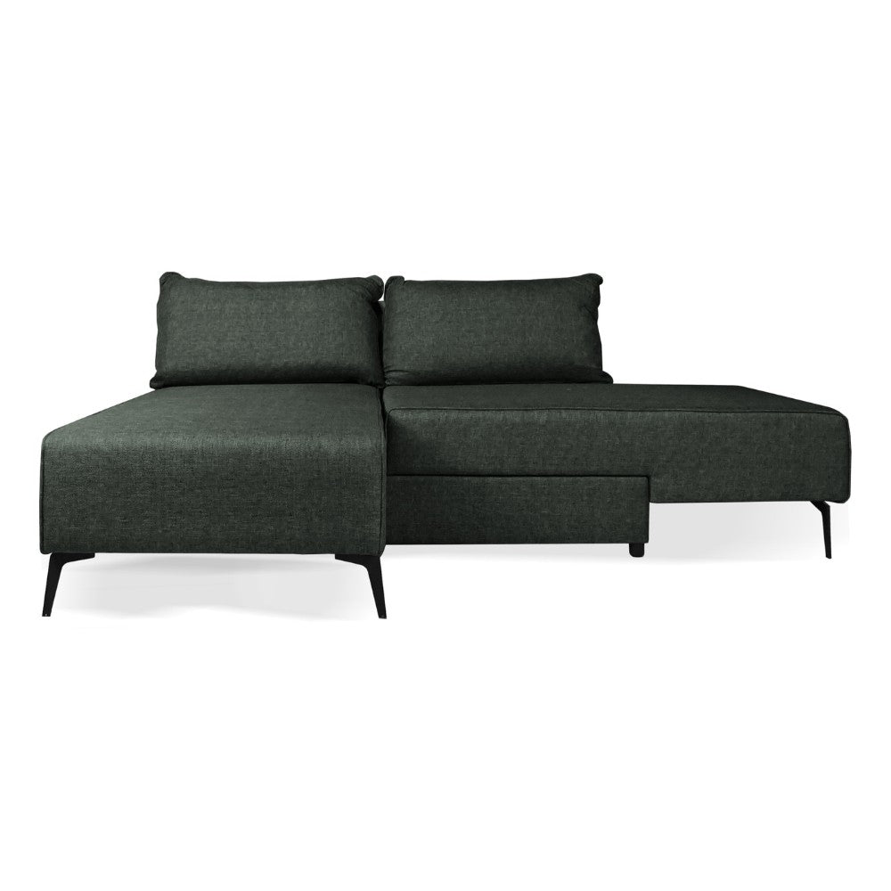 Divano letto angolare Armada in tessuto Mina 19 verde oliva