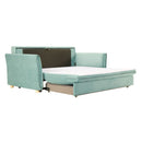 Divano letto Cassie con contenitore colore verde acqua