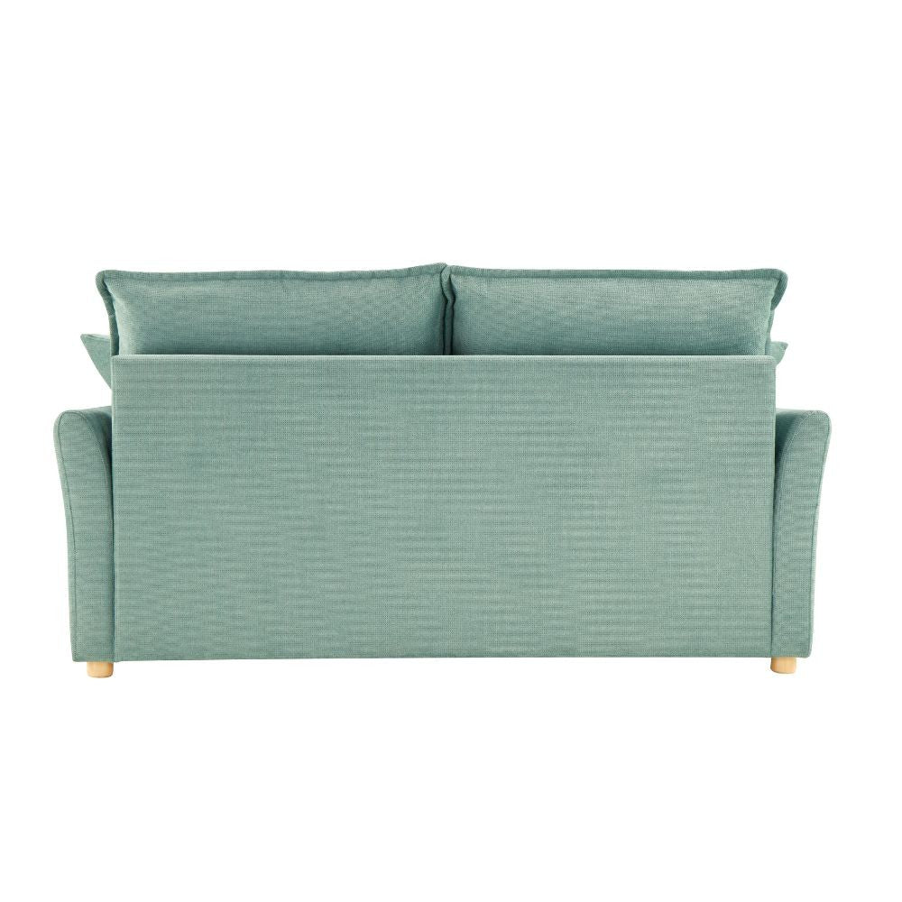 Divano letto Cassie con contenitore colore verde acqua