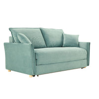Divano letto Cassie con contenitore colore verde acqua