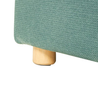Divano letto Cassie con contenitore colore verde acqua