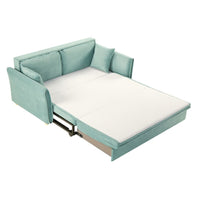 Divano letto Cassie con contenitore colore verde acqua