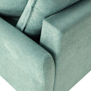 Divano letto Cassie con contenitore colore verde acqua
