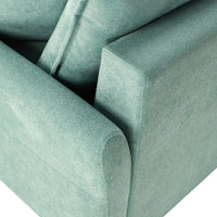 Divano letto Cassie con contenitore colore verde acqua