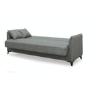 Divano letto contenitore Alder 3 posti colore tortora Mina 07