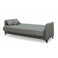 Divano letto contenitore Alder 3 posti colore tortora Mina 07