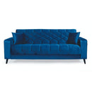 Divano letto contenitore Columbia 3 posti colore blu