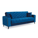 Divano letto contenitore Columbia 3 posti colore blu