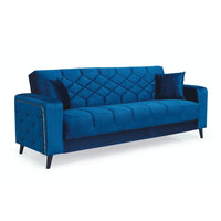 Divano letto contenitore Columbia 3 posti colore blu