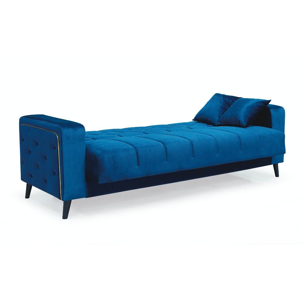 Divano letto contenitore Columbia 3 posti colore blu