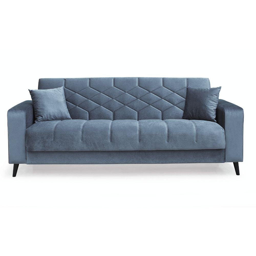 Divano letto contenitore Columbia 3 posti colore grigio