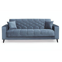 Divano letto contenitore Columbia 3 posti colore grigio