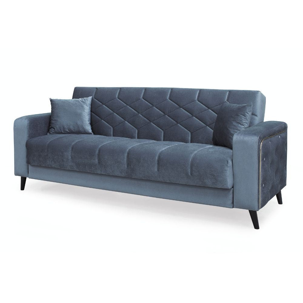 Divano letto contenitore Columbia 3 posti colore grigio