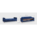 Divano letto contenitore Columbia 3 posti colore grigio