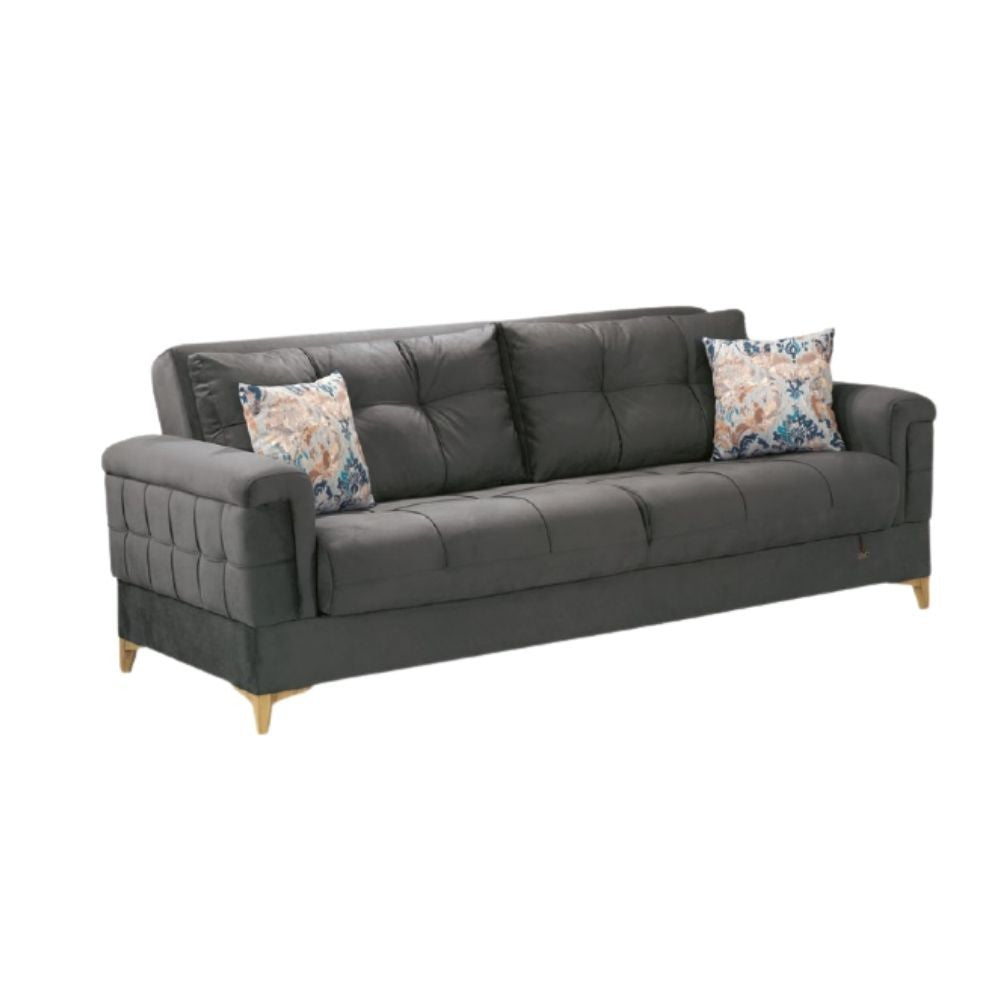 Divano letto contenitore Kemer grigio