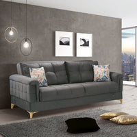 Divano letto contenitore Kemer grigio