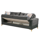Divano letto contenitore Kemer grigio
