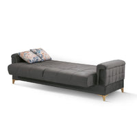 Divano letto contenitore Kemer grigio