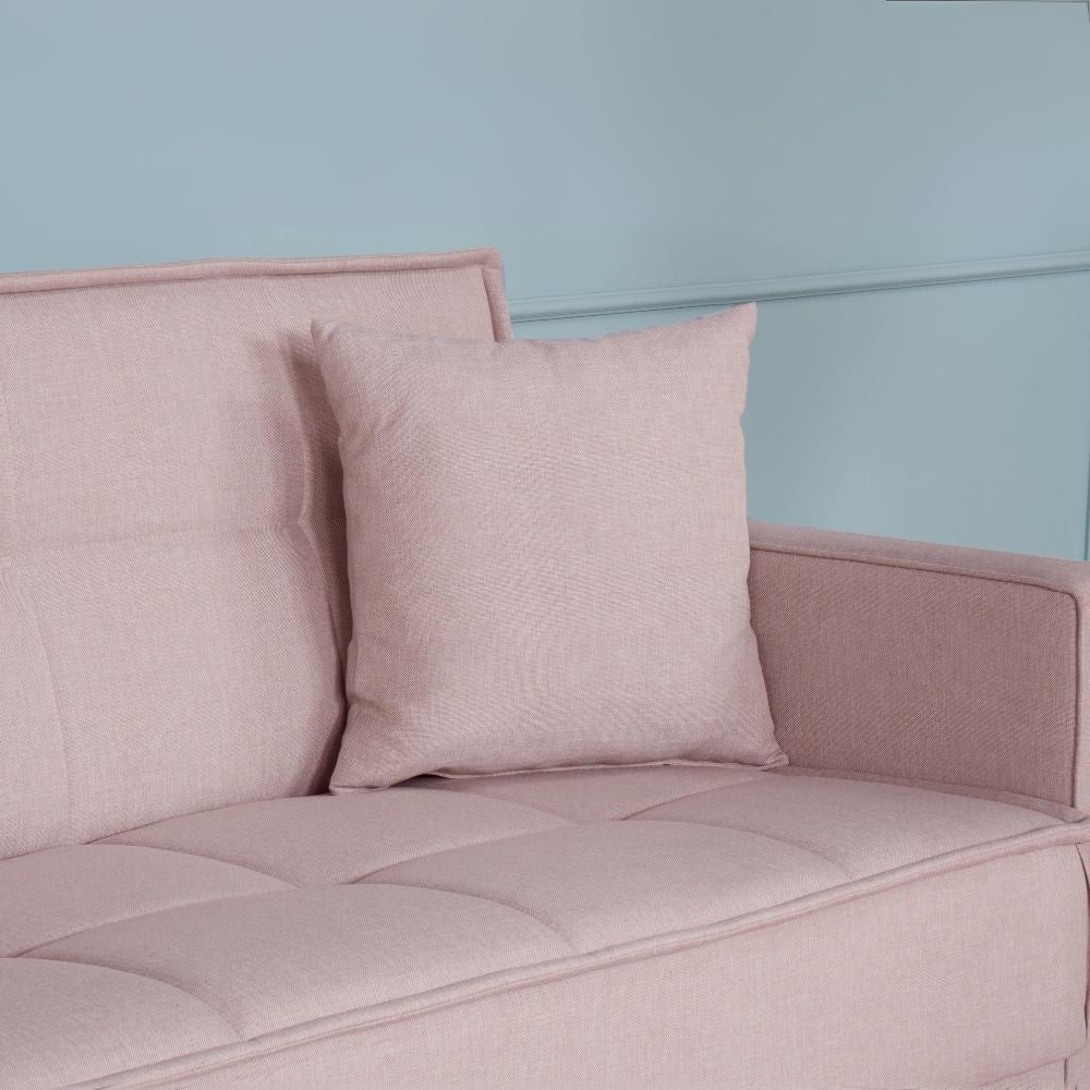 Divano letto contenitore Legen 3 posti in vellutino rosa antico