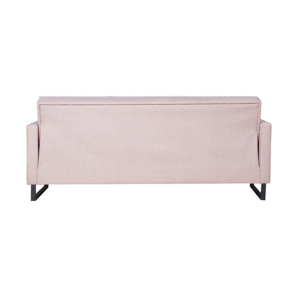 Divano letto contenitore Legen 3 posti in vellutino rosa antico