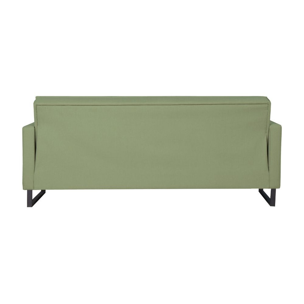 Divano letto contenitore Legen 3 posti in vellutino verde oliva
