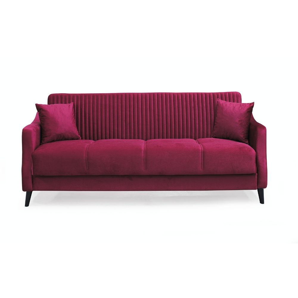 Divano letto contenitore Montana 3 posti colore bordeaux